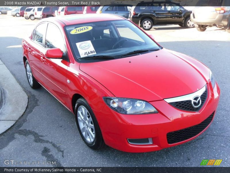 True Red / Black 2008 Mazda MAZDA3 i Touring Sedan