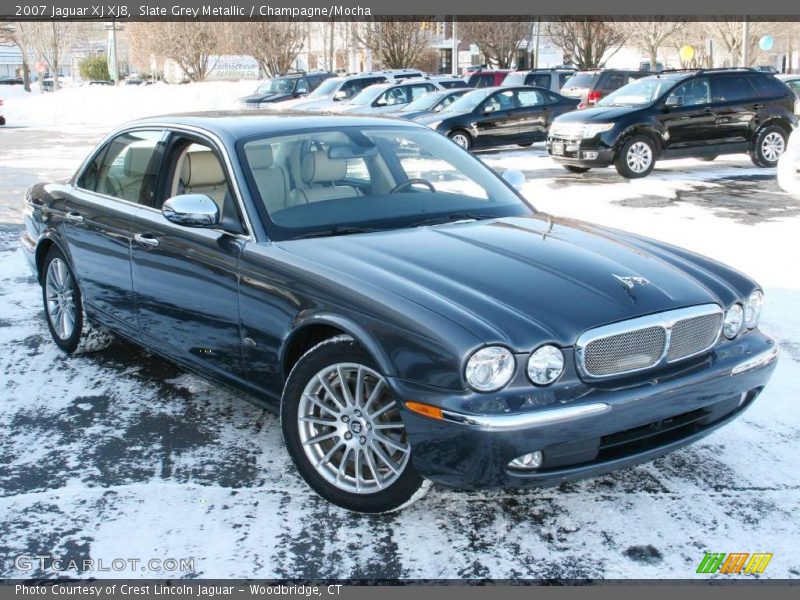 Slate Grey Metallic / Champagne/Mocha 2007 Jaguar XJ XJ8