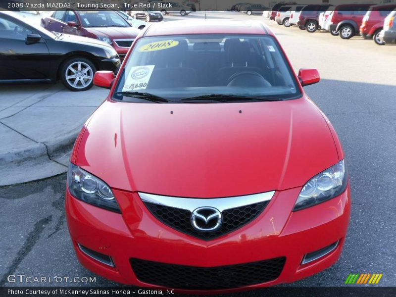 True Red / Black 2008 Mazda MAZDA3 i Touring Sedan