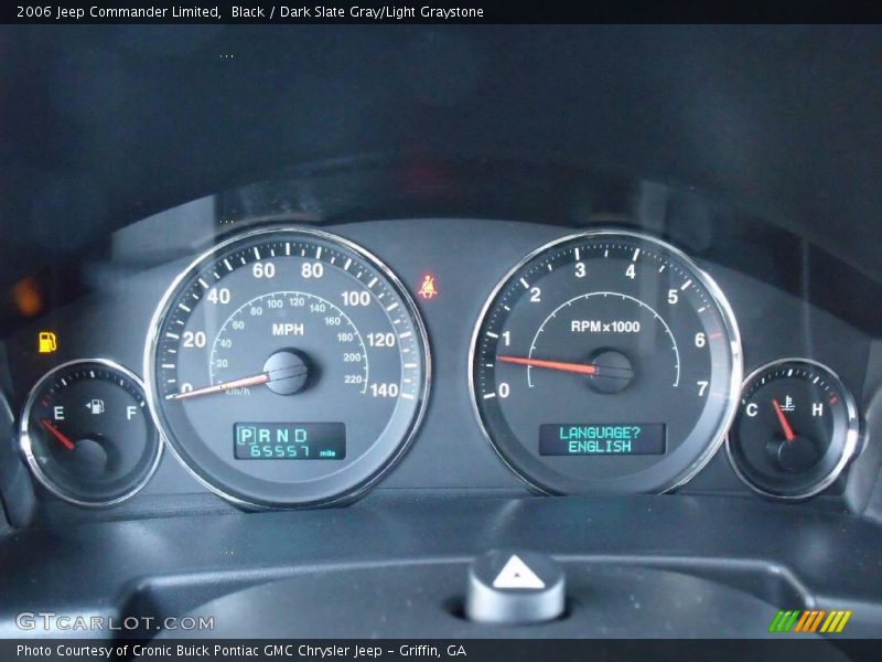 Black / Dark Slate Gray/Light Graystone 2006 Jeep Commander Limited