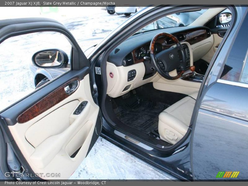 Slate Grey Metallic / Champagne/Mocha 2007 Jaguar XJ XJ8