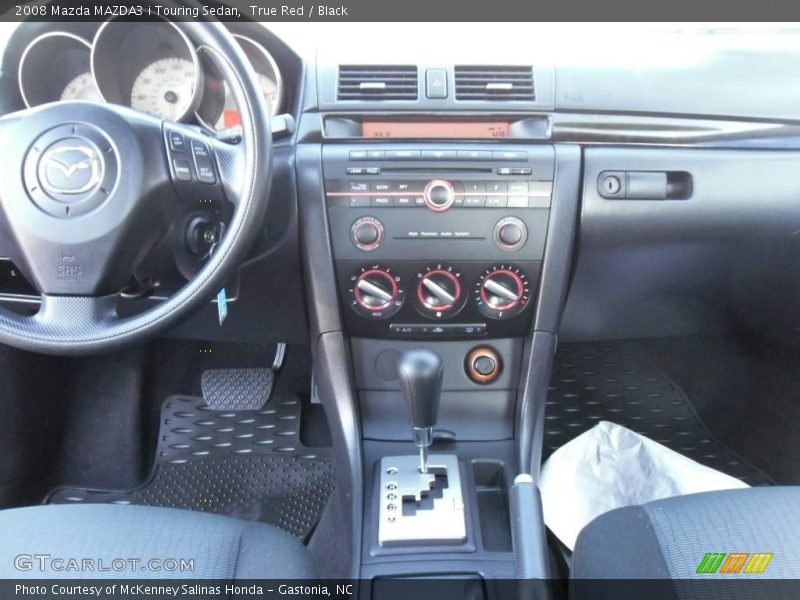 True Red / Black 2008 Mazda MAZDA3 i Touring Sedan