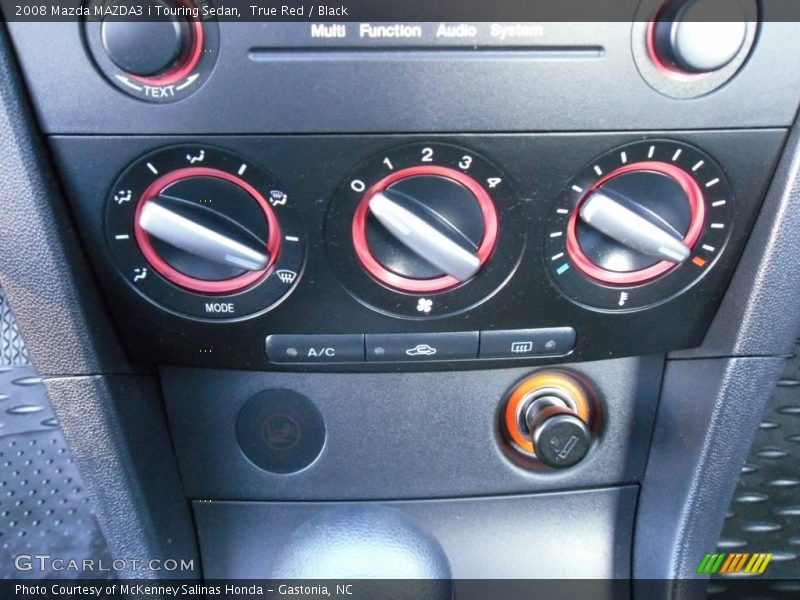 True Red / Black 2008 Mazda MAZDA3 i Touring Sedan