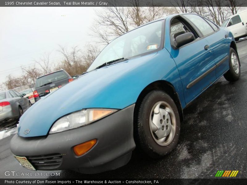 Teal Blue Metallic / Gray 1995 Chevrolet Cavalier Sedan