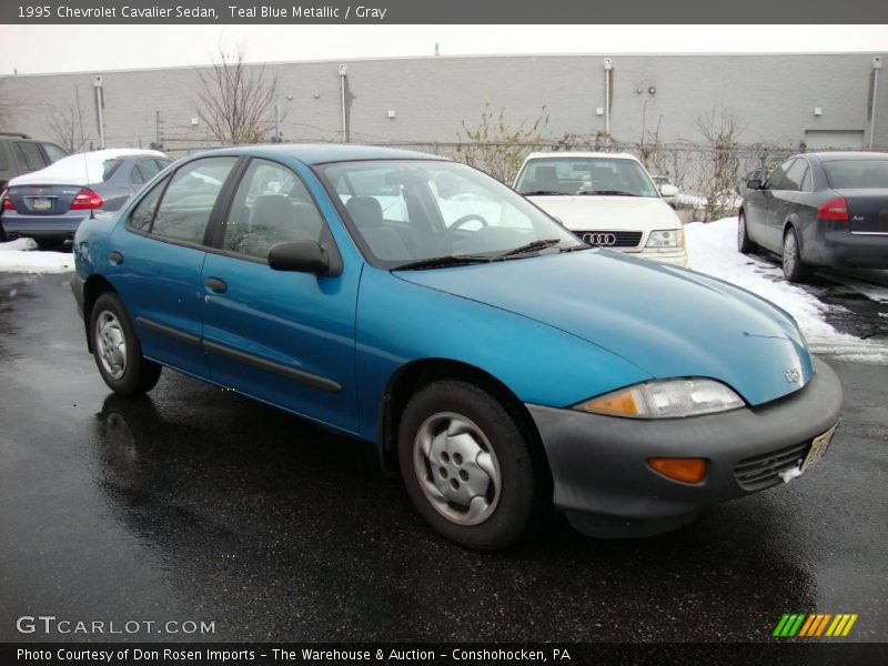 Teal Blue Metallic / Gray 1995 Chevrolet Cavalier Sedan