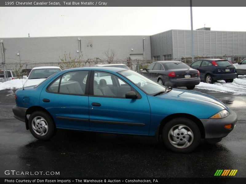 Teal Blue Metallic / Gray 1995 Chevrolet Cavalier Sedan