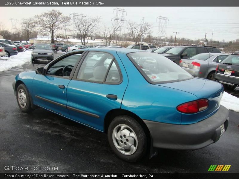 Teal Blue Metallic / Gray 1995 Chevrolet Cavalier Sedan