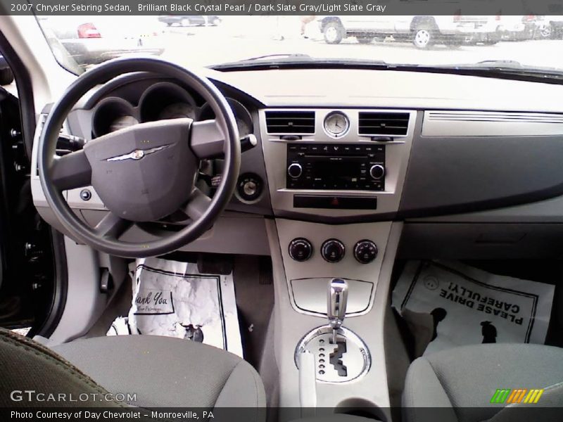 Brilliant Black Crystal Pearl / Dark Slate Gray/Light Slate Gray 2007 Chrysler Sebring Sedan
