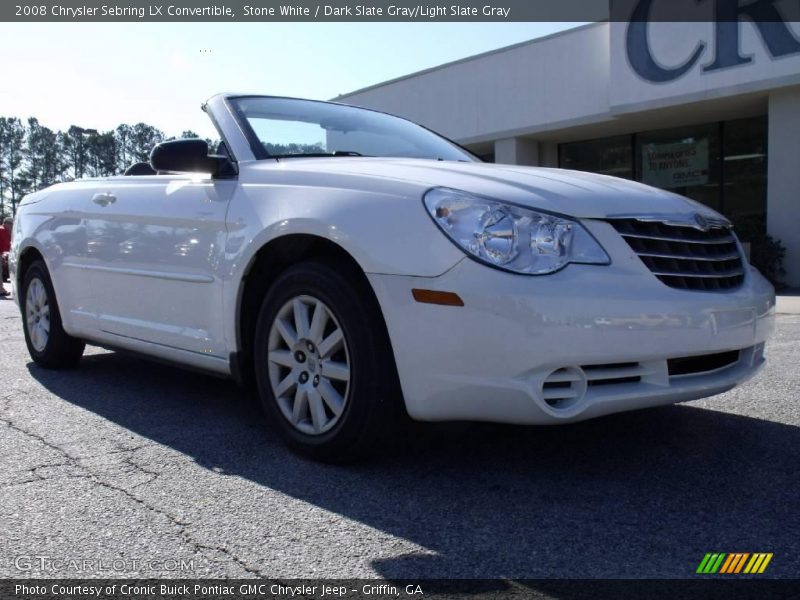 Stone White / Dark Slate Gray/Light Slate Gray 2008 Chrysler Sebring LX Convertible