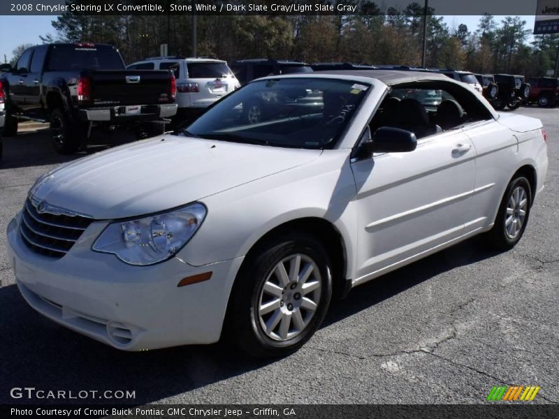 Stone White / Dark Slate Gray/Light Slate Gray 2008 Chrysler Sebring LX Convertible