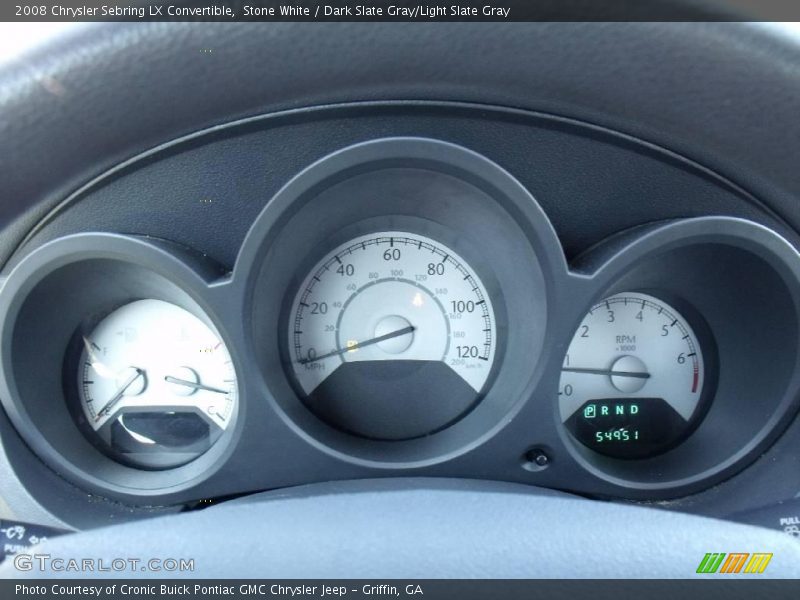 Stone White / Dark Slate Gray/Light Slate Gray 2008 Chrysler Sebring LX Convertible