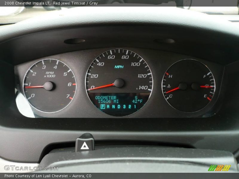 Red Jewel Tintcoat / Gray 2008 Chevrolet Impala LT