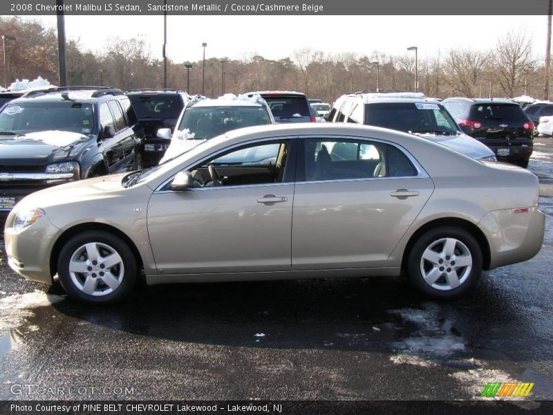 Sandstone Metallic / Cocoa/Cashmere Beige 2008 Chevrolet Malibu LS Sedan