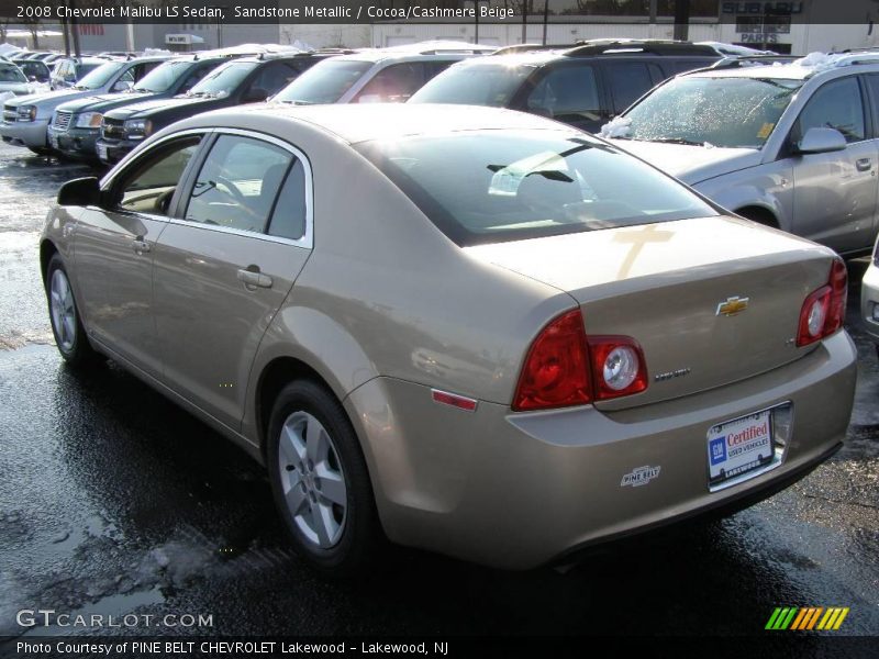 Sandstone Metallic / Cocoa/Cashmere Beige 2008 Chevrolet Malibu LS Sedan