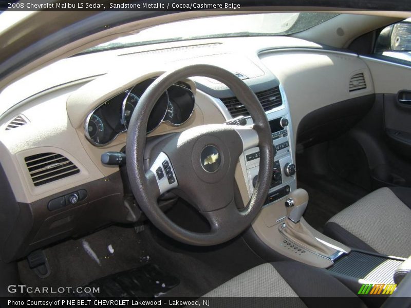 Sandstone Metallic / Cocoa/Cashmere Beige 2008 Chevrolet Malibu LS Sedan