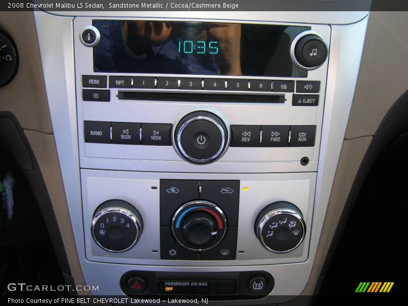 Sandstone Metallic / Cocoa/Cashmere Beige 2008 Chevrolet Malibu LS Sedan