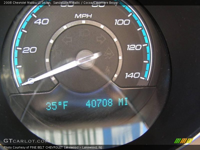 Sandstone Metallic / Cocoa/Cashmere Beige 2008 Chevrolet Malibu LS Sedan