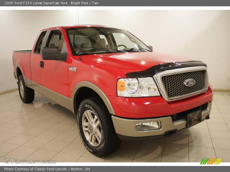 Bright Red / Tan 2005 Ford F150 Lariat SuperCab 4x4