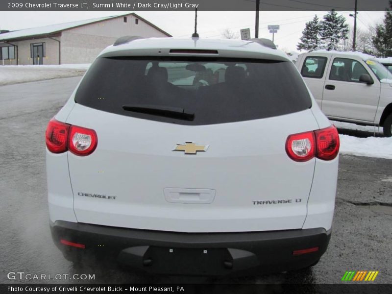 Summit White / Dark Gray/Light Gray 2009 Chevrolet Traverse LT