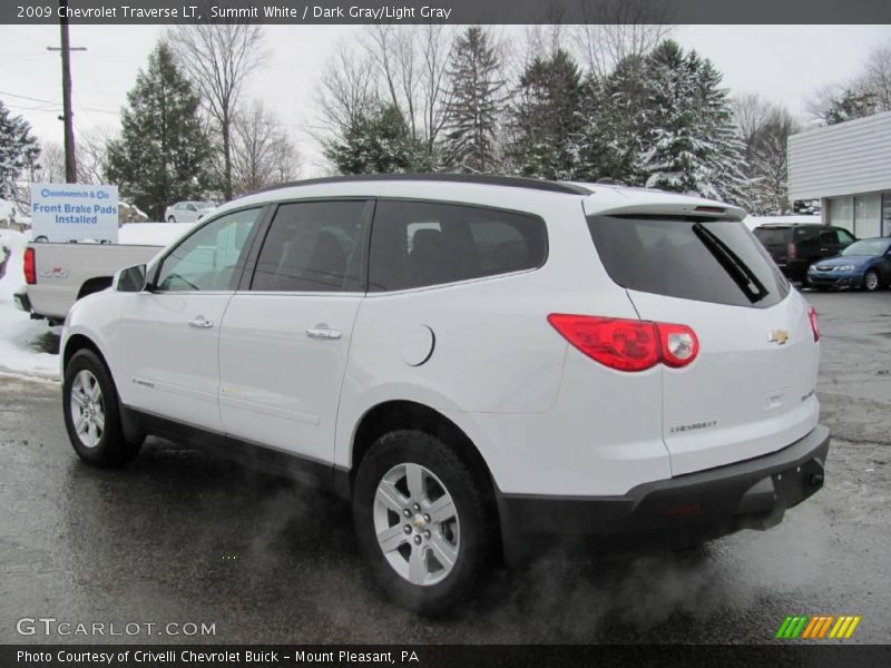 Summit White / Dark Gray/Light Gray 2009 Chevrolet Traverse LT