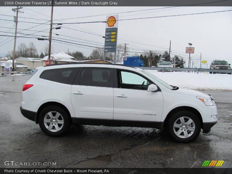 Summit White / Dark Gray/Light Gray 2009 Chevrolet Traverse LT