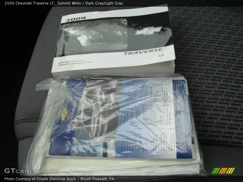 Summit White / Dark Gray/Light Gray 2009 Chevrolet Traverse LT