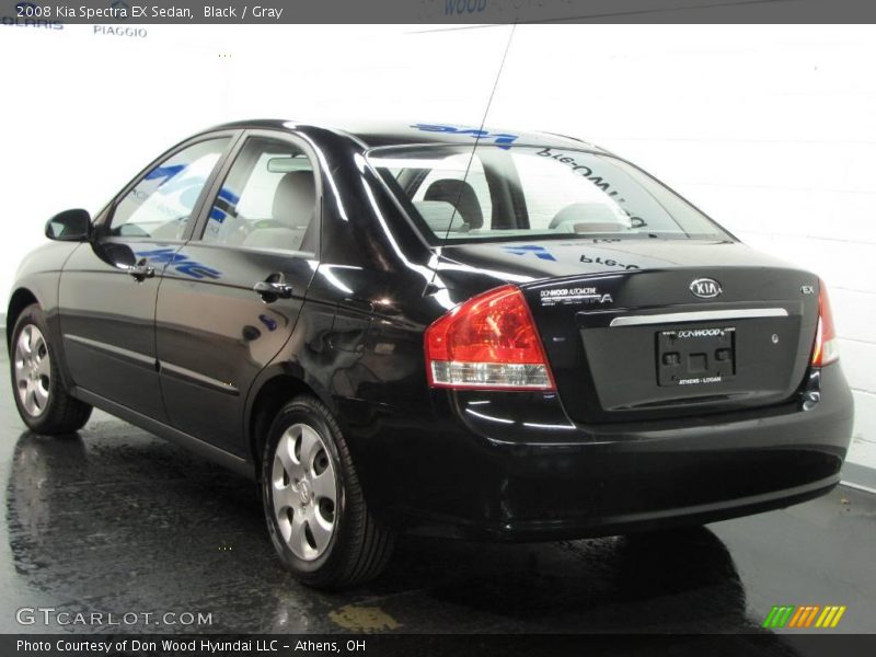 Black / Gray 2008 Kia Spectra EX Sedan