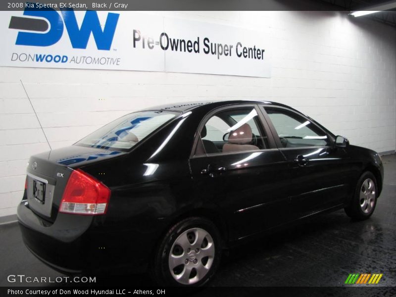 Black / Gray 2008 Kia Spectra EX Sedan