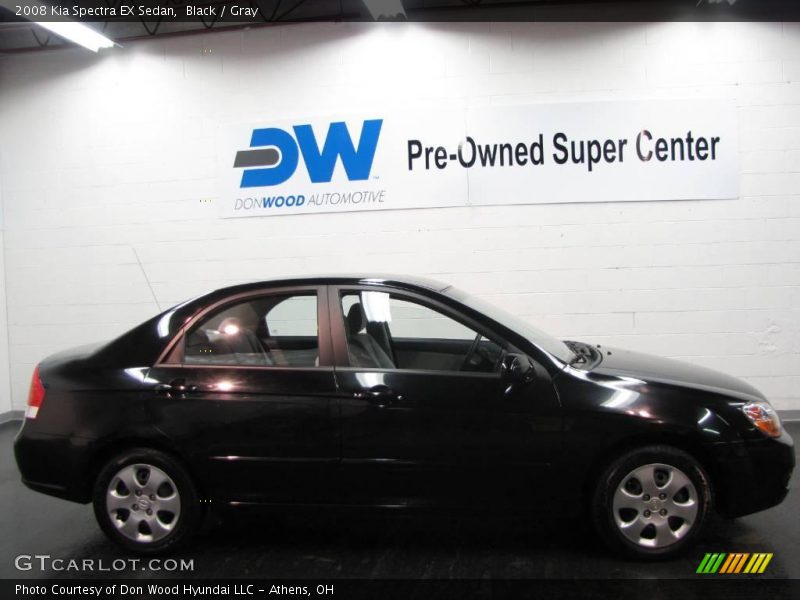 Black / Gray 2008 Kia Spectra EX Sedan