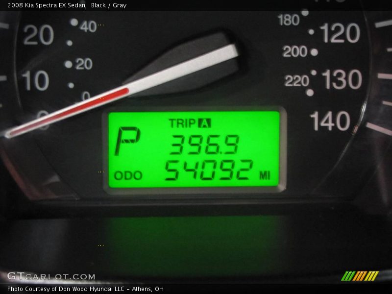 Black / Gray 2008 Kia Spectra EX Sedan