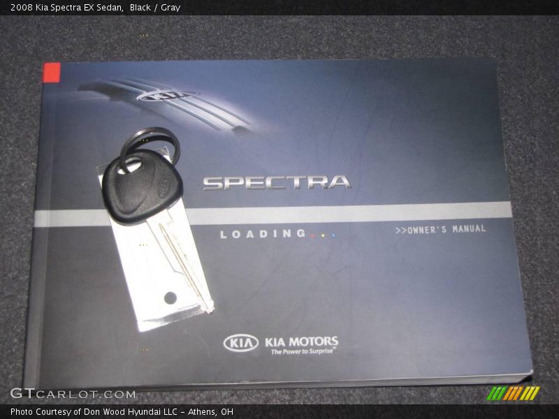 Black / Gray 2008 Kia Spectra EX Sedan