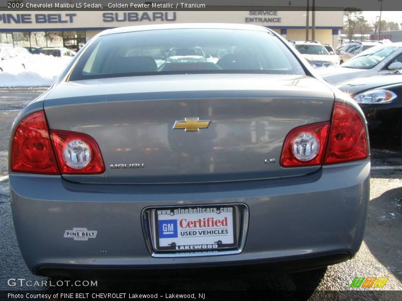 Golden Pewter Metallic / Titanium 2009 Chevrolet Malibu LS Sedan