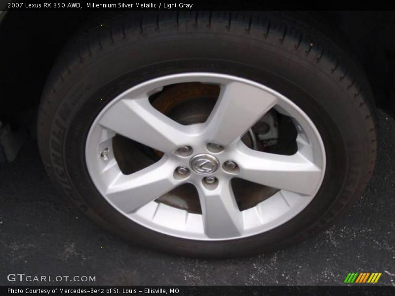 Millennium Silver Metallic / Light Gray 2007 Lexus RX 350 AWD
