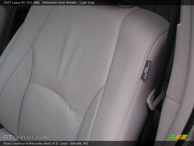 Millennium Silver Metallic / Light Gray 2007 Lexus RX 350 AWD