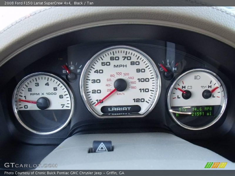 Black / Tan 2008 Ford F150 Lariat SuperCrew 4x4