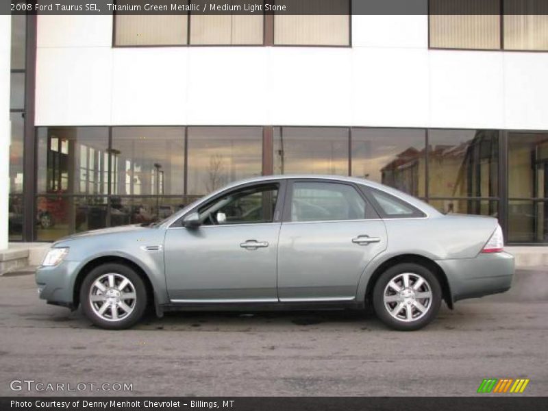 Titanium Green Metallic / Medium Light Stone 2008 Ford Taurus SEL