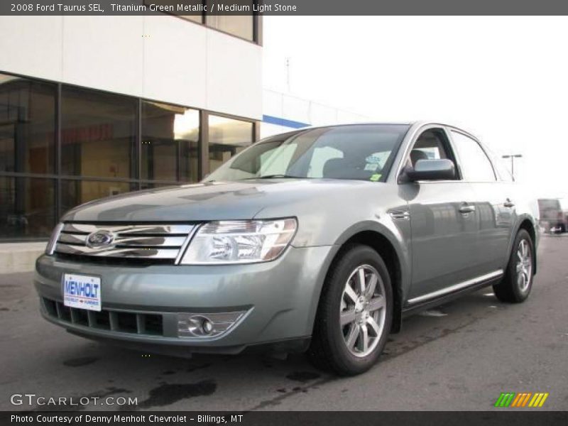 Titanium Green Metallic / Medium Light Stone 2008 Ford Taurus SEL