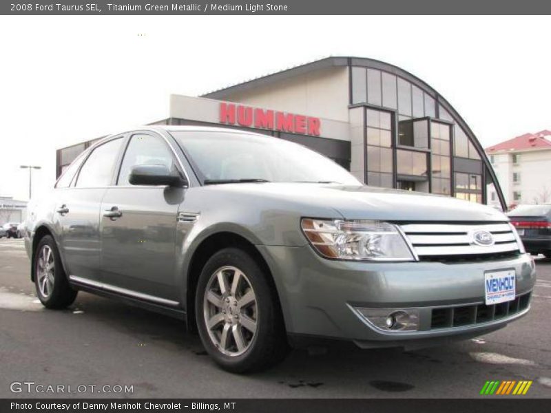 Titanium Green Metallic / Medium Light Stone 2008 Ford Taurus SEL