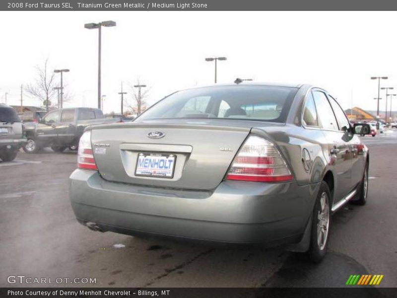 Titanium Green Metallic / Medium Light Stone 2008 Ford Taurus SEL