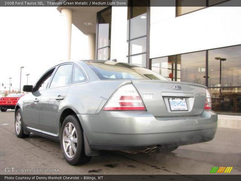 Titanium Green Metallic / Medium Light Stone 2008 Ford Taurus SEL