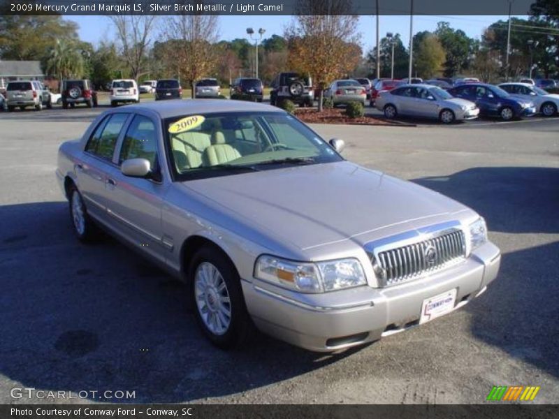Silver Birch Metallic / Light Camel 2009 Mercury Grand Marquis LS