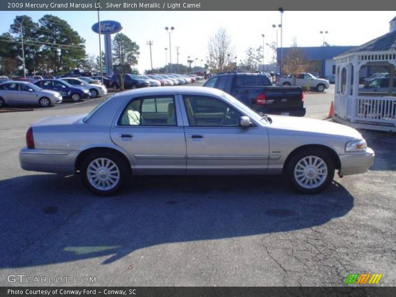 Silver Birch Metallic / Light Camel 2009 Mercury Grand Marquis LS