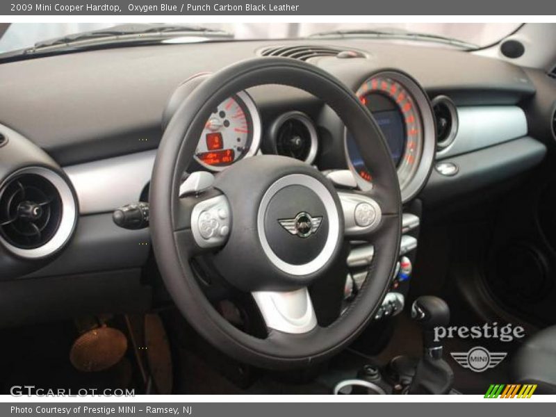 Oxygen Blue / Punch Carbon Black Leather 2009 Mini Cooper Hardtop