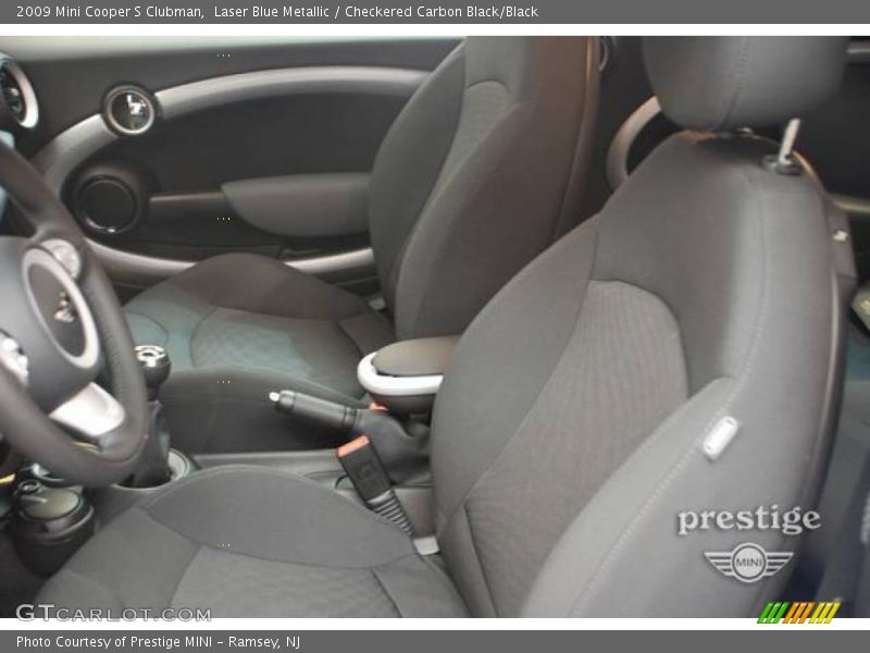 Laser Blue Metallic / Checkered Carbon Black/Black 2009 Mini Cooper S Clubman