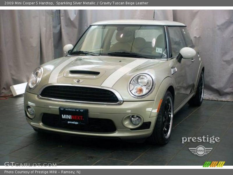 Sparkling Silver Metallic / Gravity Tuscan Beige Leather 2009 Mini Cooper S Hardtop