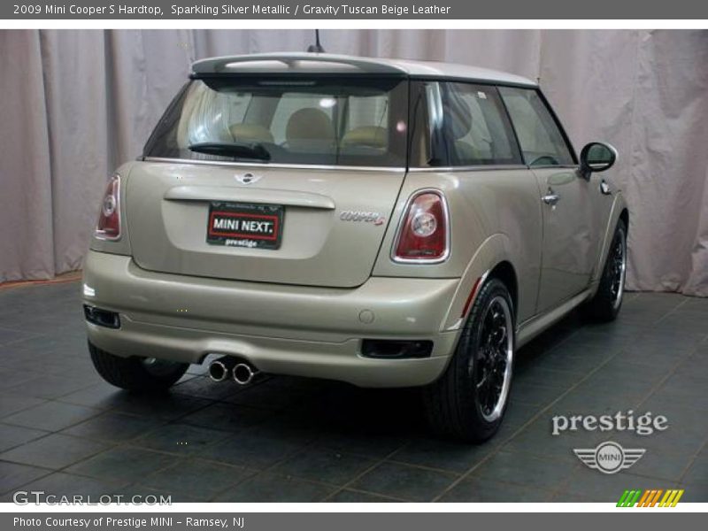 Sparkling Silver Metallic / Gravity Tuscan Beige Leather 2009 Mini Cooper S Hardtop