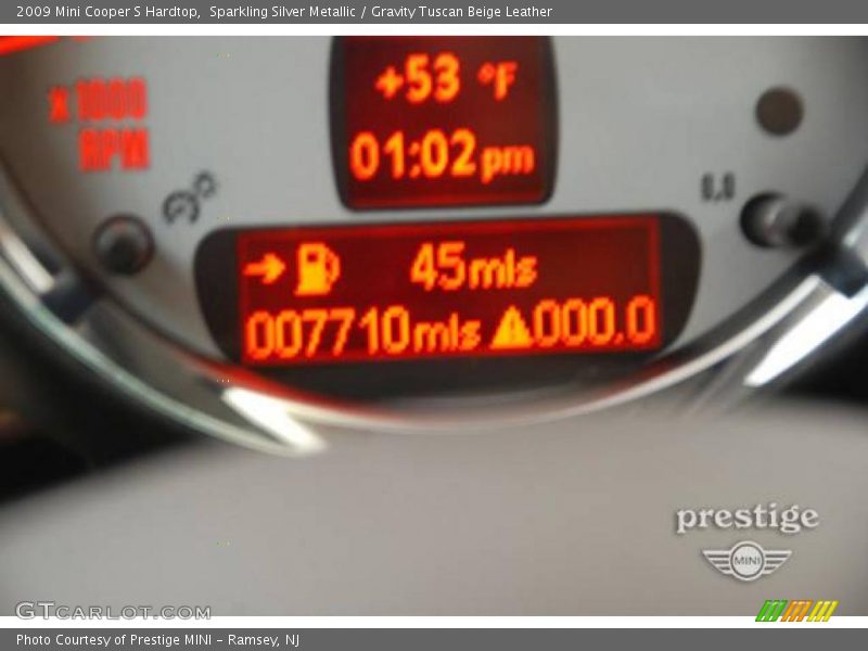 Sparkling Silver Metallic / Gravity Tuscan Beige Leather 2009 Mini Cooper S Hardtop