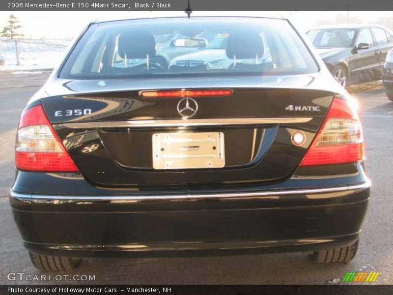 Black / Black 2008 Mercedes-Benz E 350 4Matic Sedan