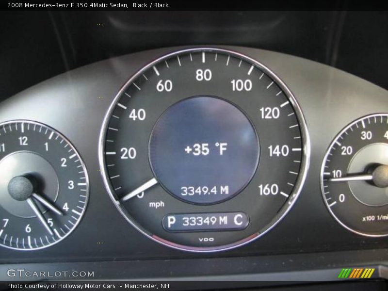 Black / Black 2008 Mercedes-Benz E 350 4Matic Sedan
