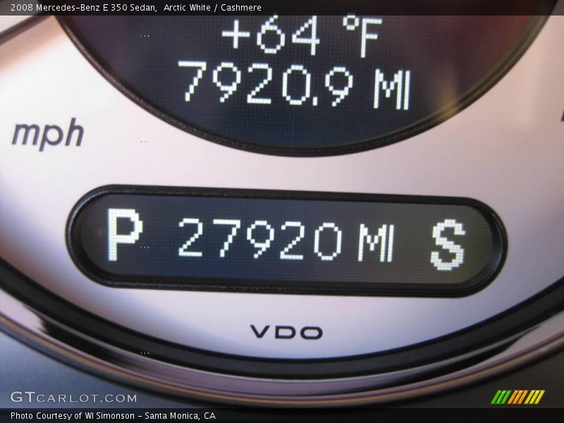 Arctic White / Cashmere 2008 Mercedes-Benz E 350 Sedan